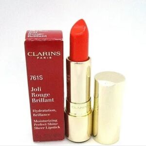 CLARINS 761S Spicy Chili Joli Rouge Long Wearing Lipstick NIB
